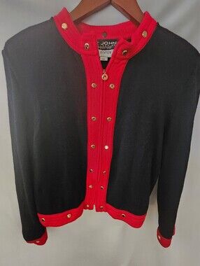 St. Johns Zip Up Wool Blend Sweater. Size 10